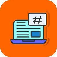 Hashtag Vector Icon Design