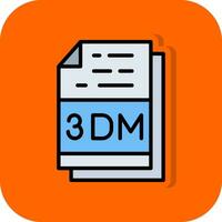 3dm File Extension Vector Icon Design