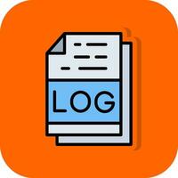 LOG File Format Vector Icon Design