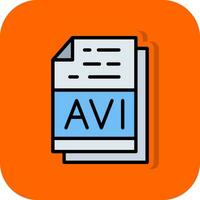 Avi File Format Vector Icon Design