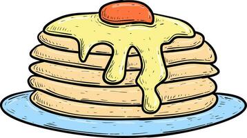 stack of pancakes vector