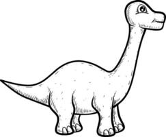 Illustration of cartoon dinosaur isolated vector