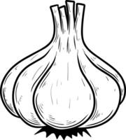 cartoon sketch of onion isolated vector