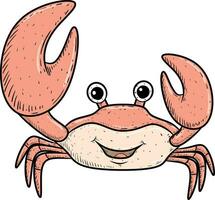 red crab cartoon vector