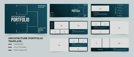 Interior portfolio architecture portfolio or wide portfolio template design vector