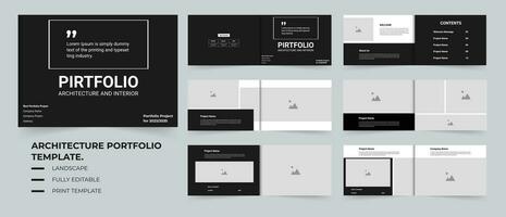portafolio arquitectura paisaje arquitectura portafolio real inmuebles portafolio en negro y blanco color vector