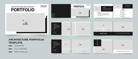 Modern portfolio or portfolio architecture template design vector