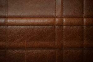 Brown leather texture background. AI generated photo