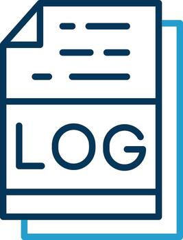 LOG File Format Vector Icon Design