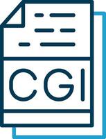 Cgi File Format Vector Icon Design