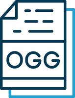 Ogg File Format Vector Icon Design