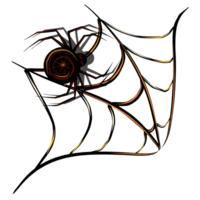 Black spider spider on the web.PNG illustration for Halloween png
