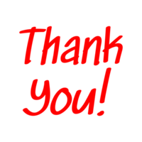 Thank you Lettering concept on a Transparent Background png