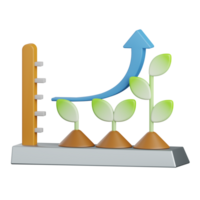 3d representación crecer planta aislado útil para agricultura, tecnología, inteligente granja y innovación diseño png