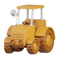 3d representación tractor aislado útil para agricultura, tecnología, inteligente granja y innovación diseño elemento png