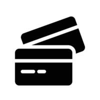 Credit card solid icon. Two cards on top of each other. payment sign. Identification card  for web mobile and finance infographics editable stroke vector illustration design on white background EPS 10