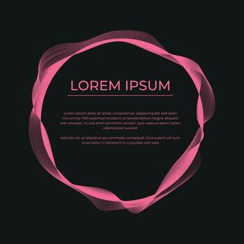 gradient color wavy lines frame vector