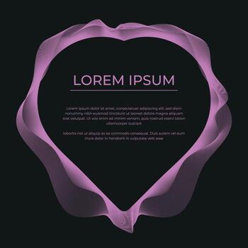 gradient color wavy lines frame vector