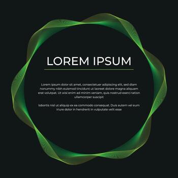 gradient color wavy lines frame vector