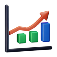 gráfico barra de gráfico estoque ai generativo png