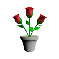 Rose Topf Blume ai generativ png