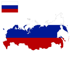 Rusia mapa con ruso bandera. mapa de Rusia. png