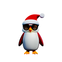 pinguino cappello Santa ai generativo png