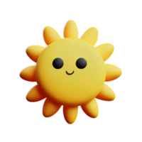 Sun Cute Summer AI Generative png