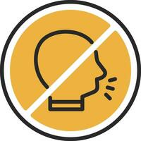 No shouting Vector Icon Design