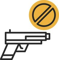 Gun ban Vector Icon Design