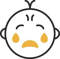 Baby crying Vector Icon Design