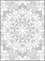 Ornamental mandala adult coloring book page. coloring page. Kids Coloring pages. Coloring Page For Adults. Mandala vector