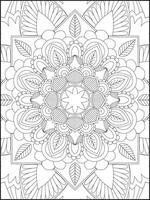 ornamental mandala adulto colorante libro página. colorante página. niños colorante paginas colorante página para adultos mandala vector