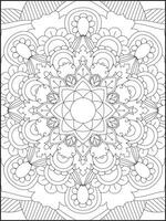 Ornamental mandala adult coloring book page. coloring page. Kids Coloring pages. Coloring Page For Adults. Mandala vector