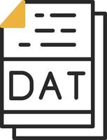 Dat File Format Vector Icon Design