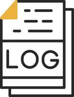 LOG File Format Vector Icon Design