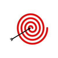 sencillo logo. flecha con espiral logo. diana logo. estrellas logo. logo para negocio vector