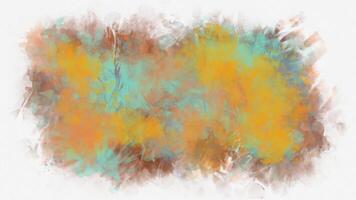 abstract schilderij van oranje, geel en groen kleuren video