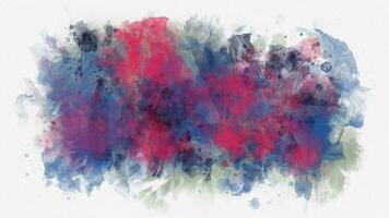 abstrakt Gemälde von ein Blau, Rosa und rot Farbe Spritzer video