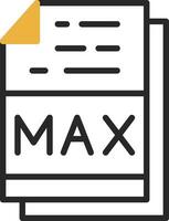 Max File Format Vector Icon Design