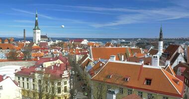 View to the old Tallinn, Estonia video