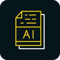 AI File Format Vector Icon Design