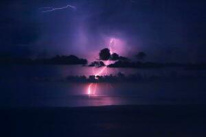 Beautiful lightning landscape photo