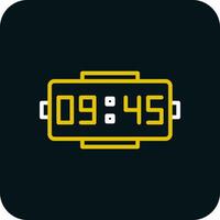 Digital clock Vector Icon Design