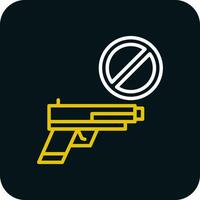 Gun ban Vector Icon Design