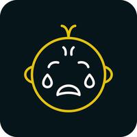 Baby crying Vector Icon Design