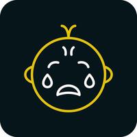 Baby crying Vector Icon Design