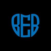 BEB letter logo creative design. BEB unique design. vector