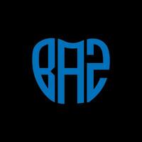 diseño creativo del logotipo de la letra baz. diseño único de baz. vector