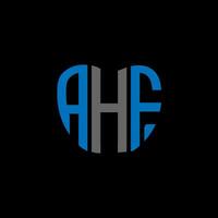 ahf letra logo creativo diseño. ahf único diseño. vector